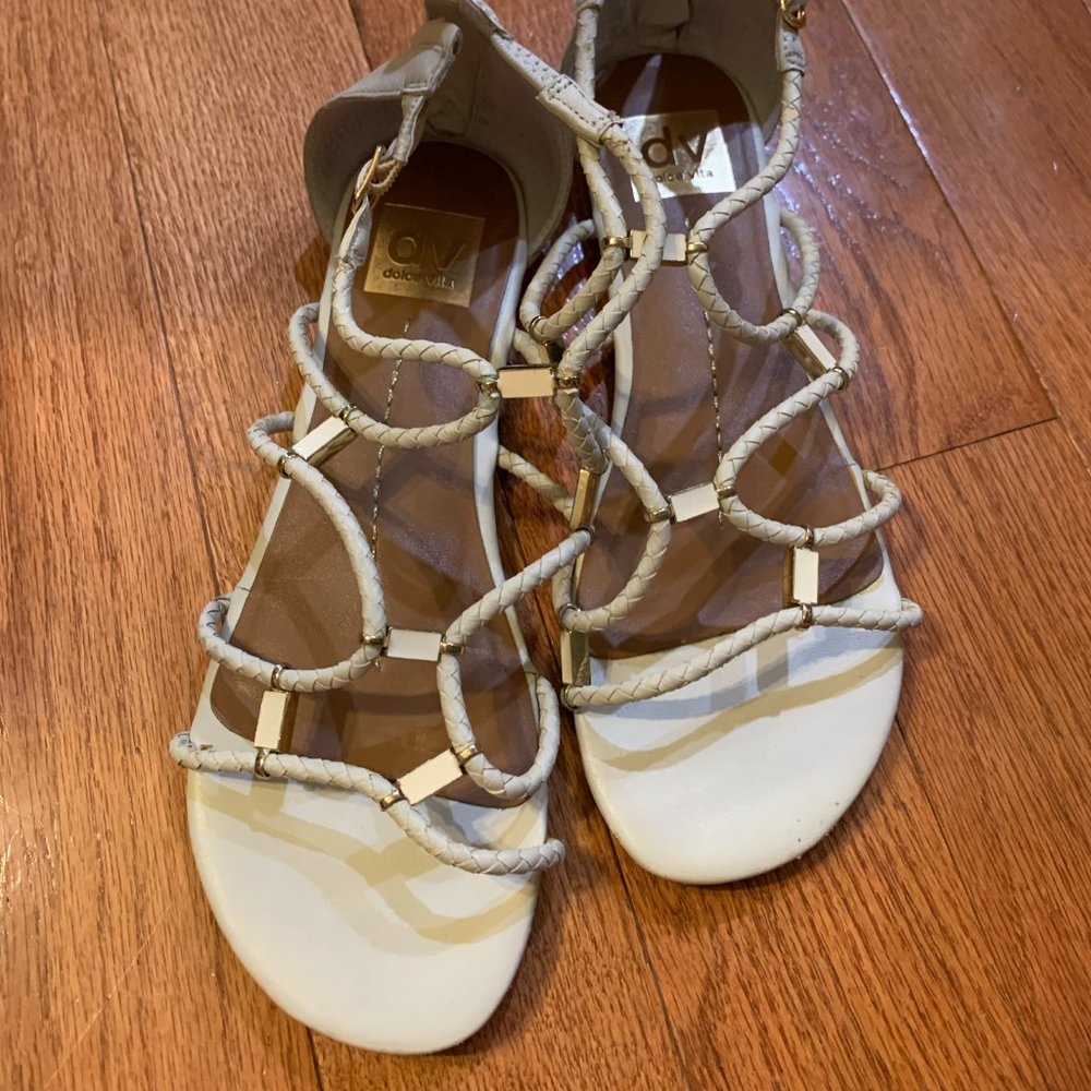 Dolce Vita white and gold sandals size 7.5